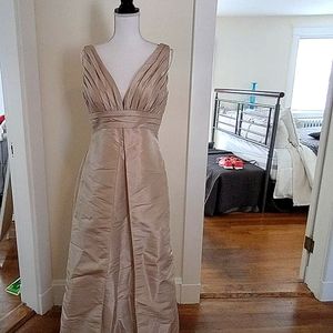 NWT Gorgeous champagne Bill Levkoff, formal gown, size 10